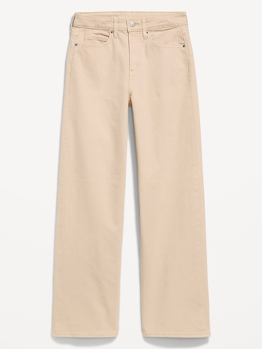 Image number 1 showing, Extra High-Waisted Wide-Leg Jeans