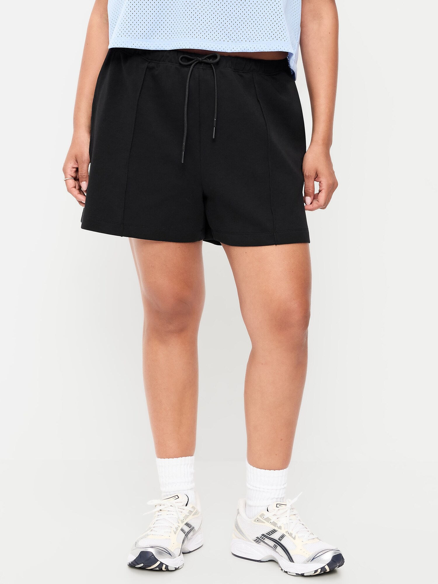 Женские шорты Old Navy Relaxed Dynamic Fleece, цвет: Чёрный — фото 6