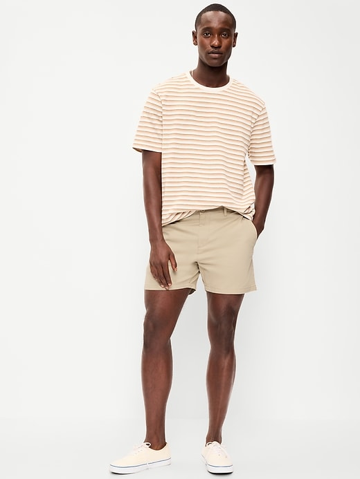 Image number 1 showing, Slim Built-In Flex Rotation Chino Shorts -- 5-inch inseam