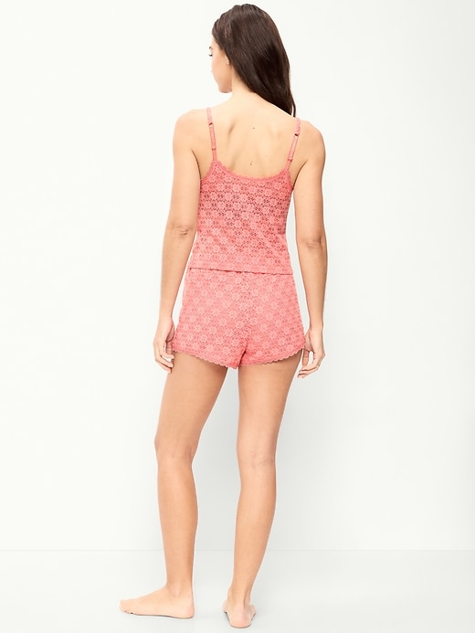 Image number 2 showing, Jaquard Lace Sleep Short Set