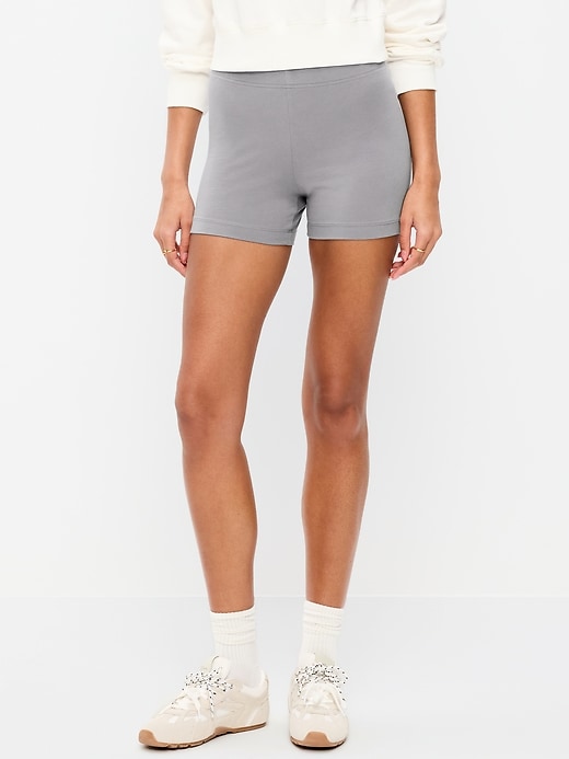 Image number 2 showing, High-Waisted Biker Shorts -- 4-inch inseam