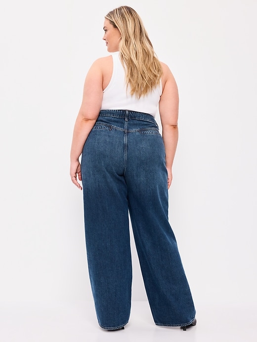 Image number 9 showing, High-Waisted Baggy Wide-Leg Jeans