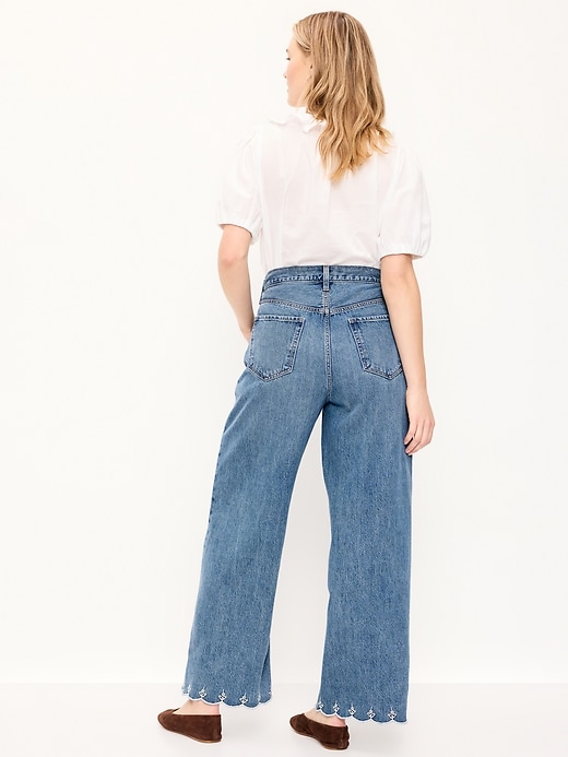 Image number 7 showing, High-Waisted Baggy Wide-Leg Jeans