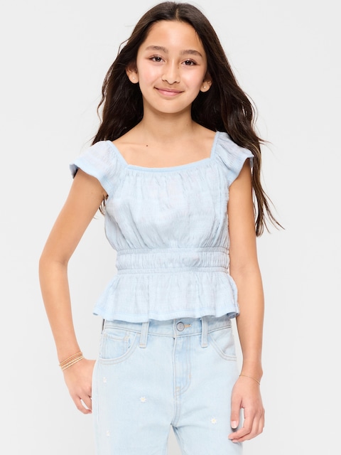 Ruffled Smocked Top for Girls