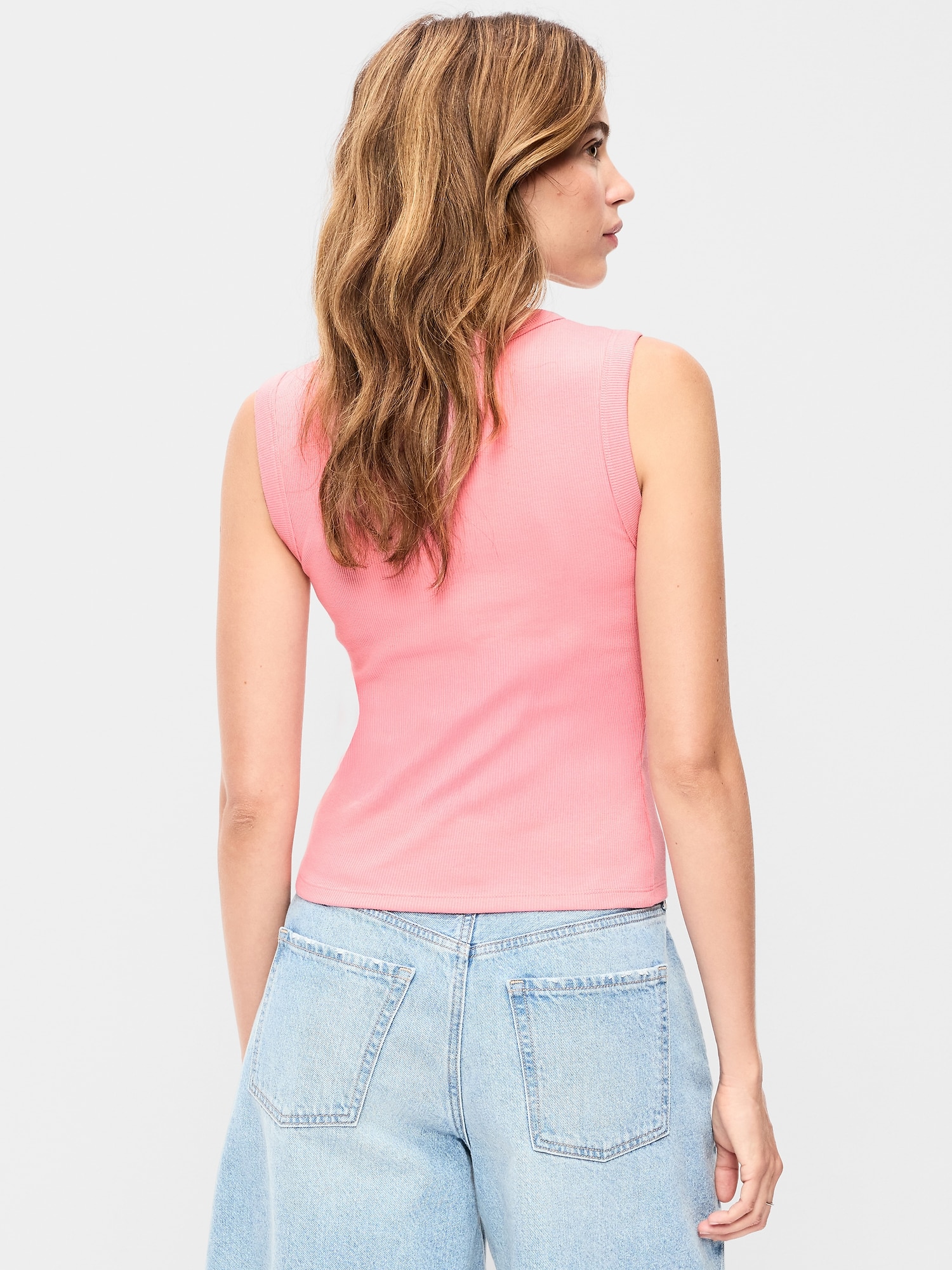 Snug Crop V-Neck Tank Top