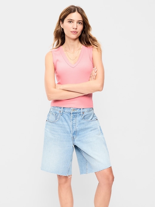 Image number 3 showing, Snug Crop V-Neck Tank Top