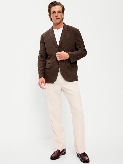 Image number 3 showing, Relaxed Unlined Linen-Blend Blazer