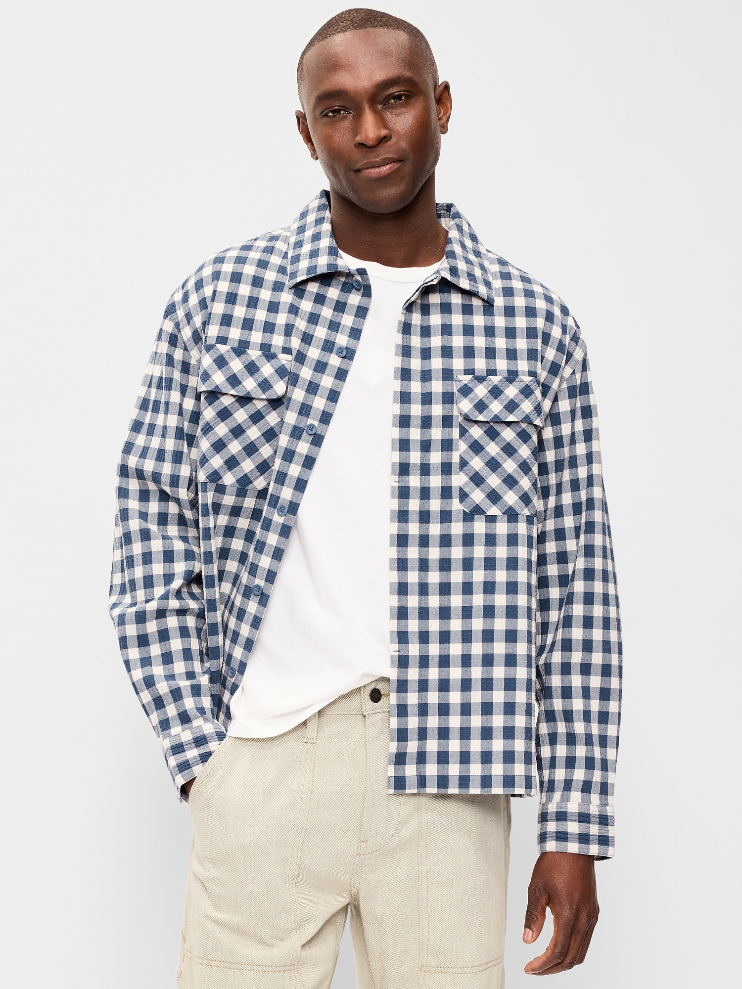 Loose Fit Cropped Shirt