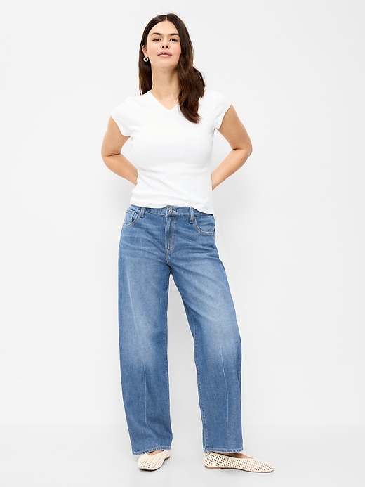 Image number 6 showing, Low-Rise Loose Jeans