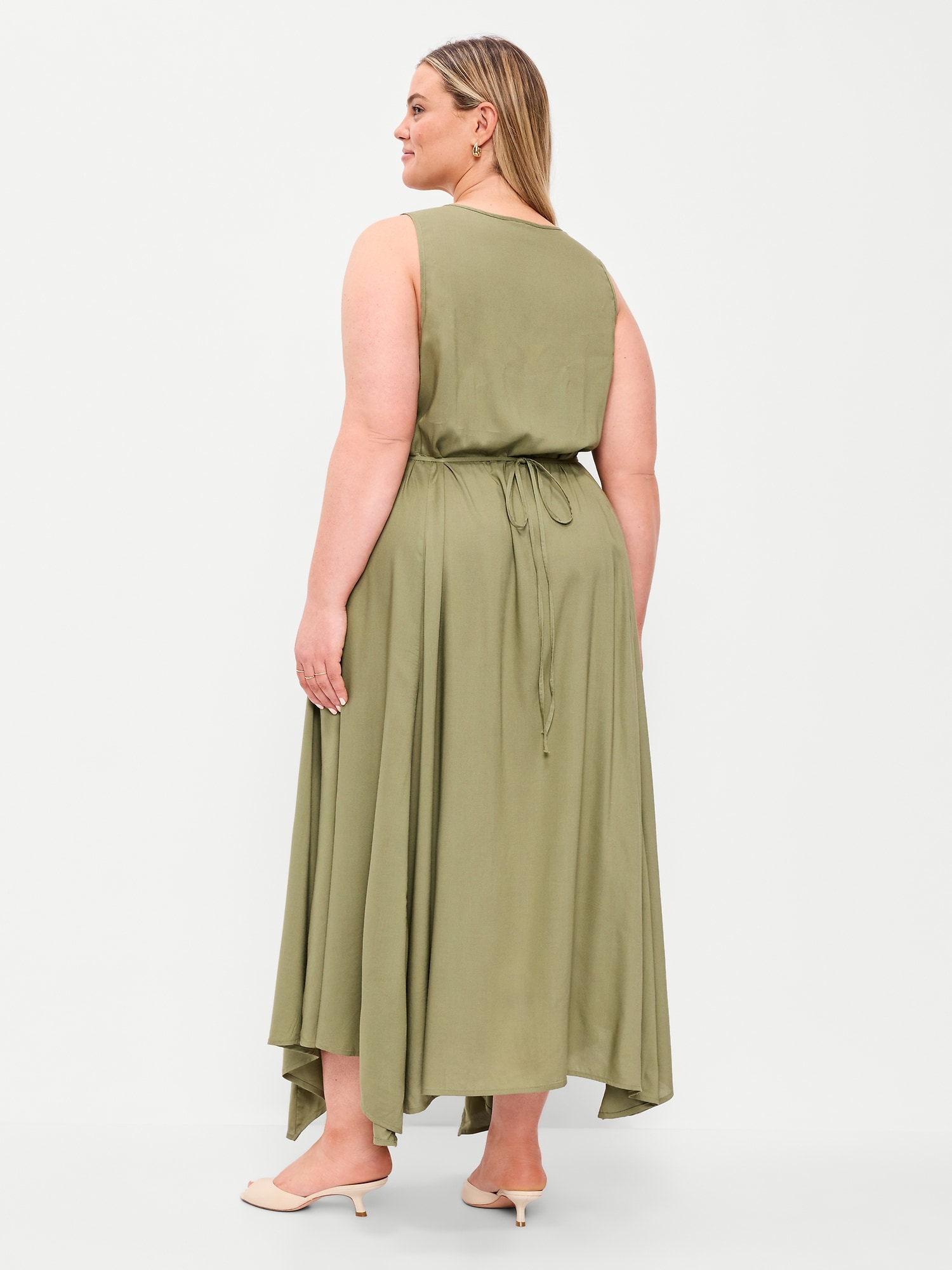 Handkerchief Hem Midi Dress