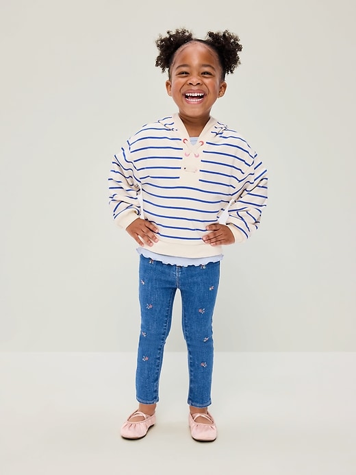 Oversized Lace-Up Sweatshirt for Toddler Girls