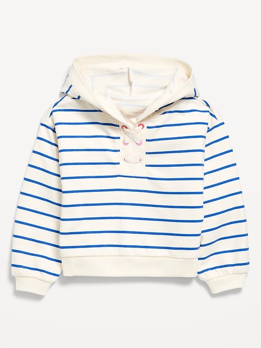 Image number 2 showing, Oversized Lace-Up Sweatshirt for Toddler Girls
