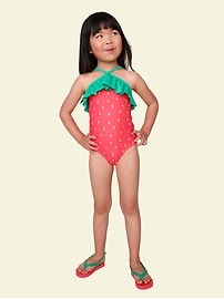 Image number 1 showing, Ruffled One-Piece Swimsuit for Toddler Girls