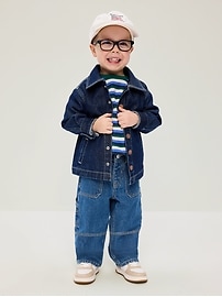Image number 3 showing, Baggy Carpenter Utility Jeans for Toddler Boys