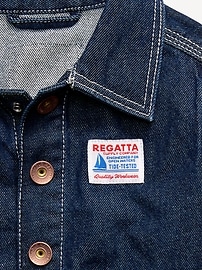 Image number 3 showing, Loose Unisex Jean Barn Coat for Toddler