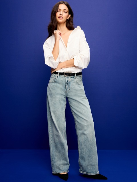 Low-Rise Slouchy Wide-Leg Jeans