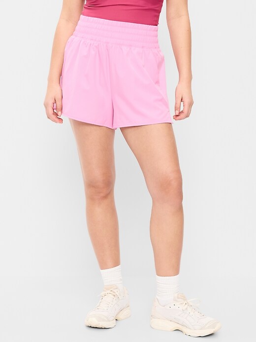 Image number 2 showing, Extra High-Waisted Crinkle Run Shorts -- 3-inch inseam