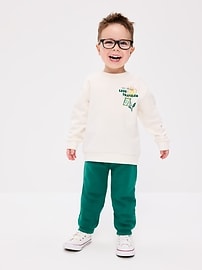 Image number 1 showing, Oversized Long-Sleeve Graphic Sweatshirt for Toddler Boys