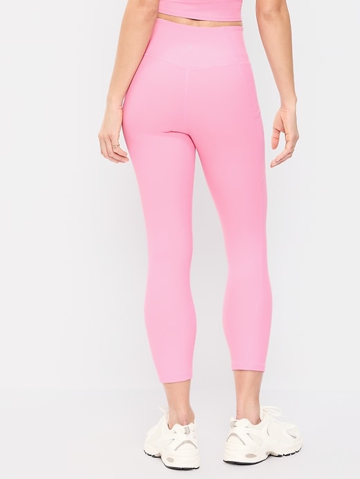 Image number 2 showing, High-Waisted PowerSoft Crop Pocket Leggings