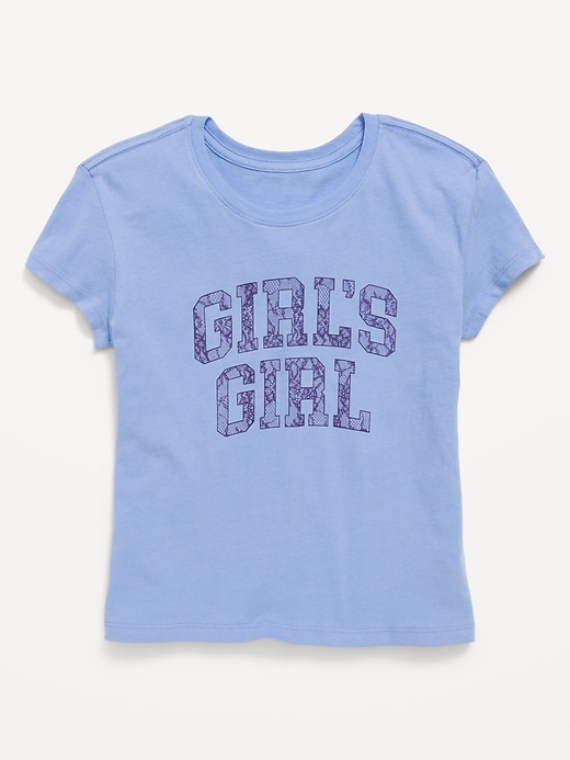 Image number 1 showing, Short-Sleeve Graphic T-Shirt for Girls