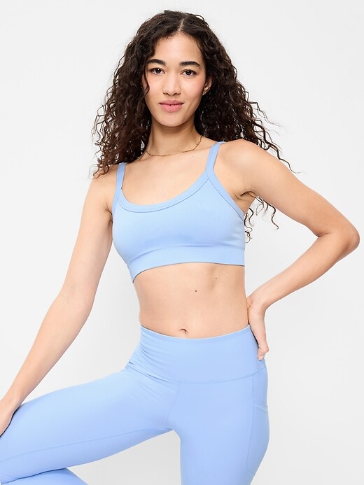 Image number 8 showing, Light Support Fluid Seamless Ribbed Sports Bra
