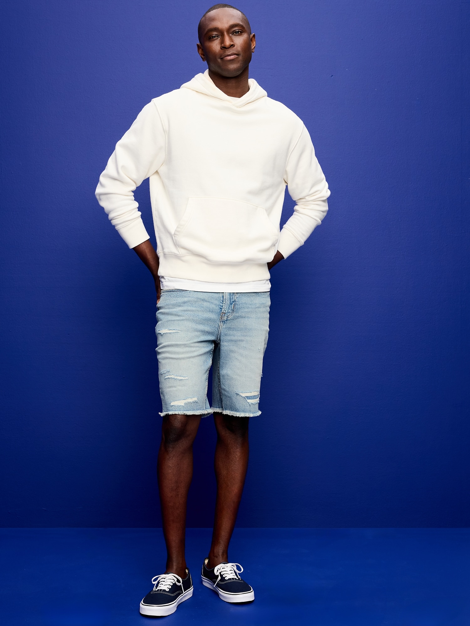 Slim Built-In Flex Jean Shorts- 9-inch inseam