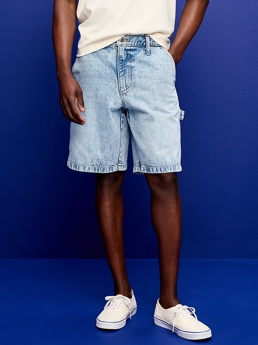 Image number 2 showing, Baggy Tech Carpenter Jean Shorts-- 10-inch inseam