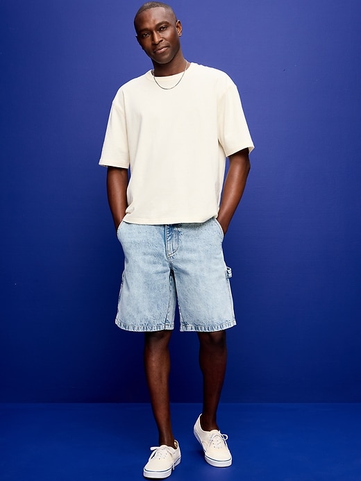 Image number 1 showing, Baggy Tech Carpenter Jean Shorts-- 10-inch inseam