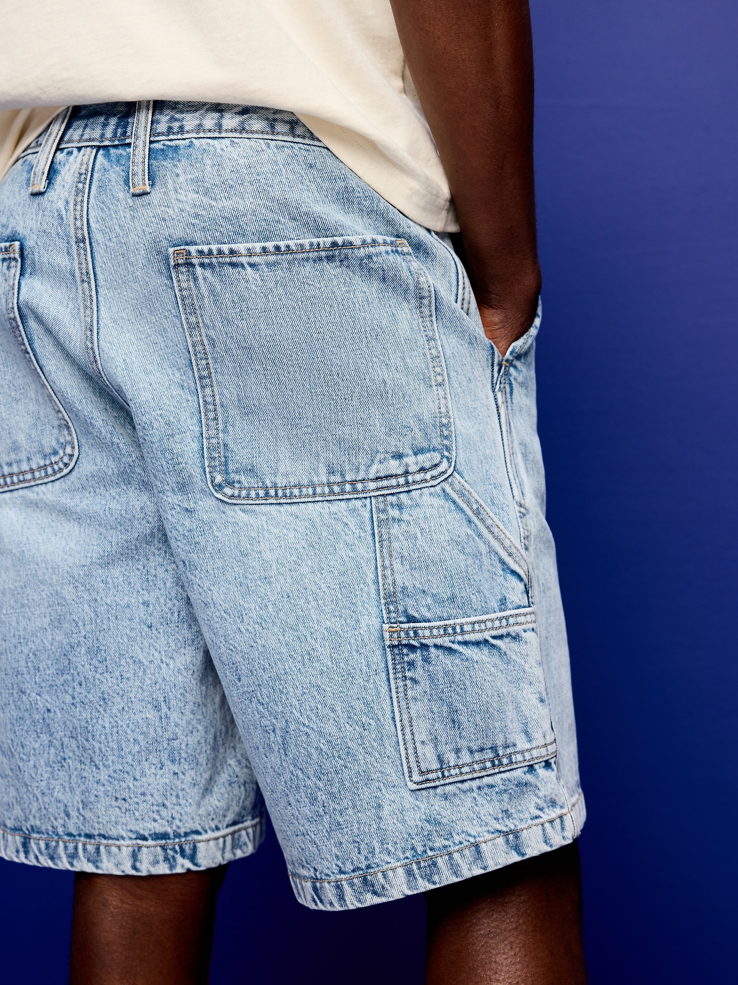 Baggy Tech Carpenter Jean Shorts- 10-inch inseam