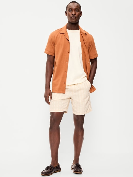 Image number 1 showing, Textured-Knit Jogger Shorts -- 7-inch inseam