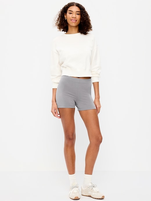 Image number 1 showing, High-Waisted Biker Shorts -- 4-inch inseam