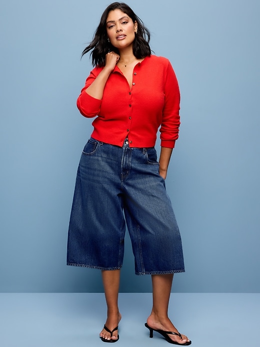 Image number 8 showing, Mid-Rise Baggy Cropped Jeans