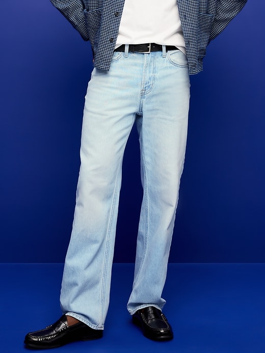Image number 2 showing, Structured Loose Non-Stretch Jeans