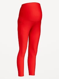 Image number 1 showing, Maternity Full-Panel PowerSoft 7/8 Leggings