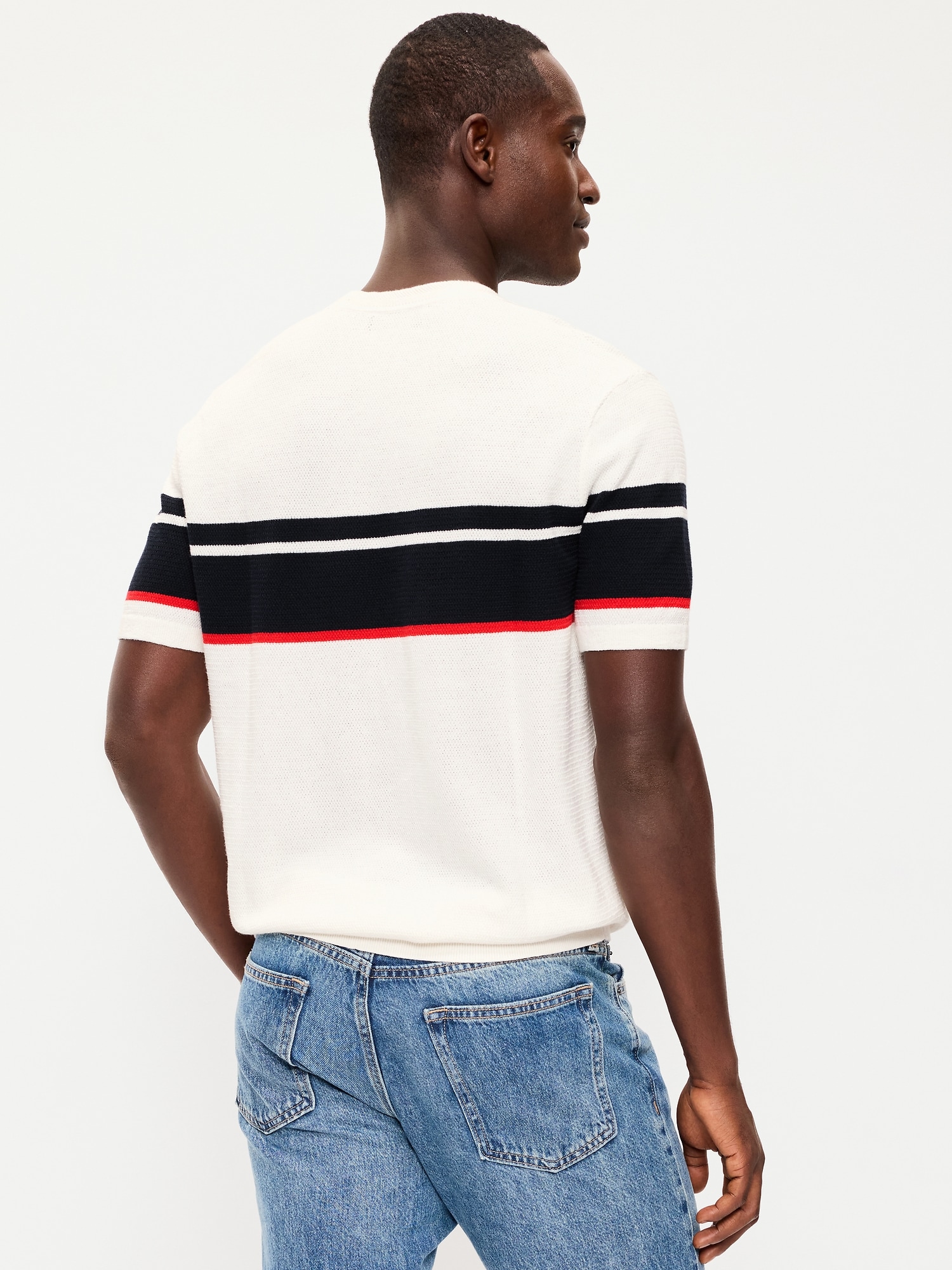 Relaxed Color-Block Sweater T-Shirt