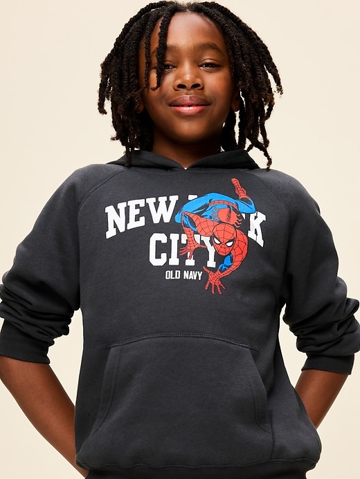 Image number 1 showing, Old Navy x Marvel Spider-Man Oversized Pullover Hoodie for Boys