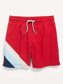 Image number 1 showing, Printed Swim Trunks for Boys