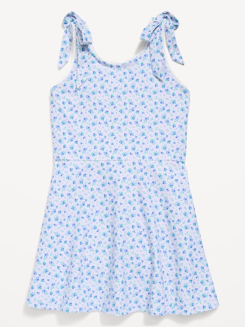 PowerSoft Sleeveless Tie-Strap Athletic Dress for Girls