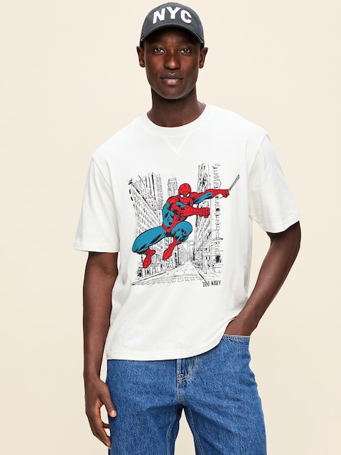 Old Navy x Marvel Spider-Man Boxy Heavyweight Graphic T-Shirt for Men