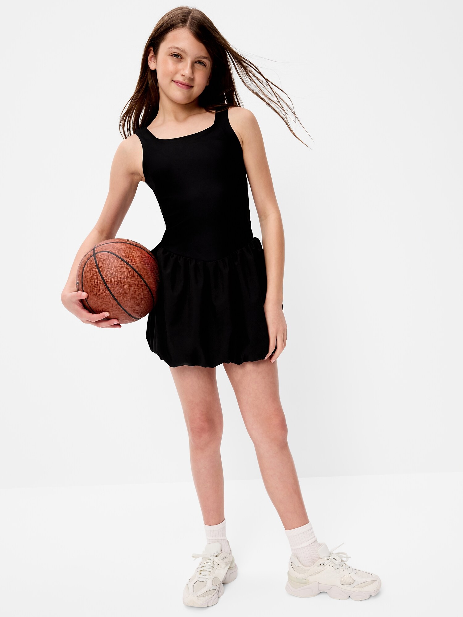 Платье Old Navy PowerSoft Sleeveless Bubble Athletic Dress для девочек, цвет: Чёрный — фото 3