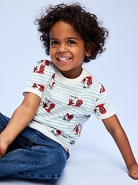 Image number 1 showing, Old Navy x Marvel Spider-Man Graphic Ringer T-Shirt for Toddler Boys