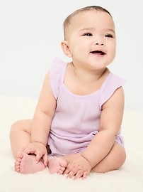 Image number 1 showing, Sleeveless Ruffle-Trim Romper for Baby