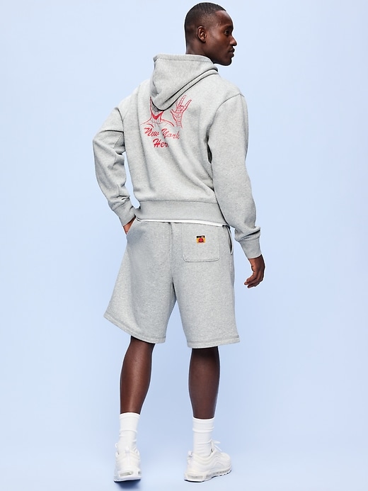 Image number 2 showing, Old Navy x Marvel Spider-Man Baggy Fleece Shorts for Men -- 10-inch inseam