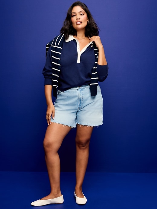 Image number 4 showing, High-Waisted OG Jean Cut-Off Shorts -- 7-inch inseam