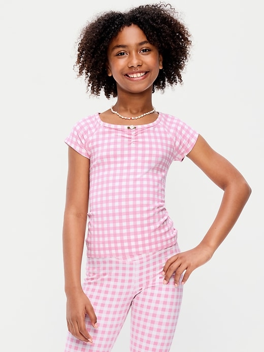 Fitted Off-Shoulder Top for Girls