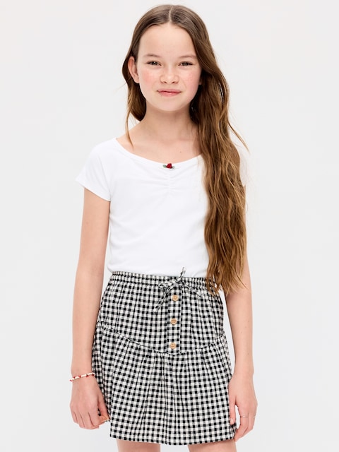 Fitted Off-Shoulder Top for Girls