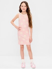 Image number 1 showing, Printed Ribbed Tank Dress for Girls
