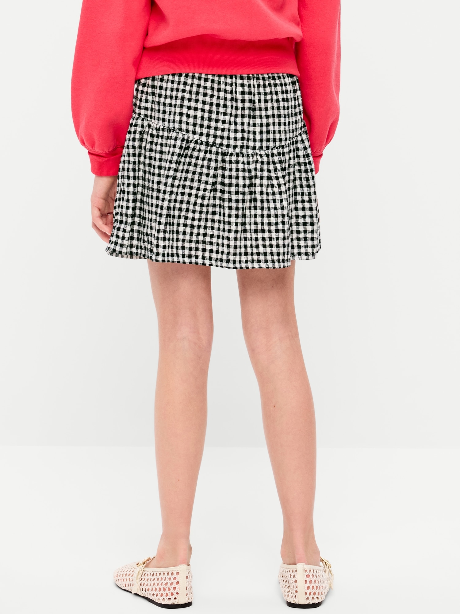 Linen-Blend Buttoned Skirt for Girls