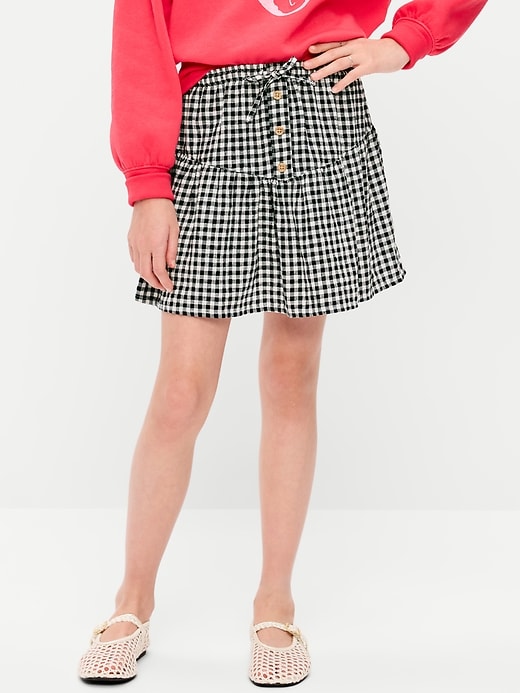 Image number 1 showing, Linen-Blend Buttoned Skirt for Girls