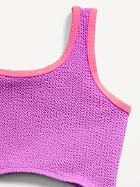 Image number 2 showing, Textured Cutout One-Piece Swimsuit for Girls